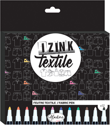 Aladine fabric marker set - 12 color textile markers for fabric