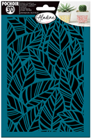 Aladine 3D Stencil Leaves - Self-Adhesive A5 Craft Stencil