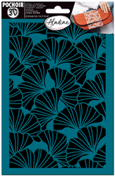Aladine 3D Stencil A5 Ginko Leaves - Self-Adhesive and Reusable