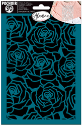 Aladine 3D Stencil A5 Roses - Self-Adhesive Craft Template