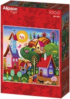 Alipson Puzzle jigsaw puzzle Cat Sun - 1000 pieces colorful toy-2