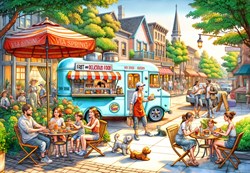 Alipson Puzzle Fast Food Jigsaw Puzzle 1000 Pieces Colorful Cardboard
