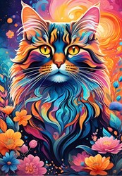 Alipson Puzzle jigsaw Multicoloured Cat - 1000 pieces plastic