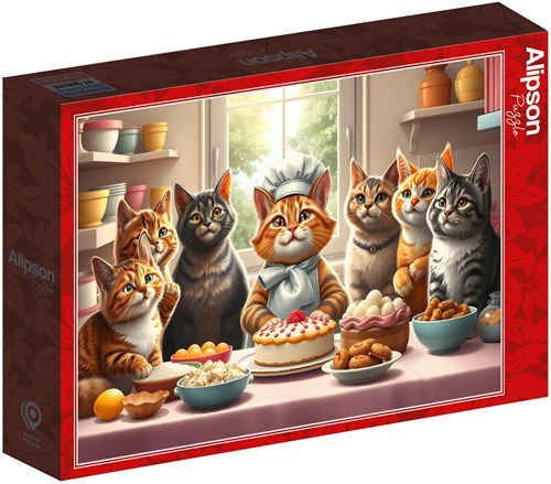 Alipson Puzzle cat puzzle Pastry Cats in Action - 1000 pieces-2