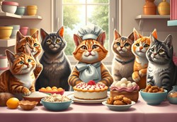 Alipson Puzzle cat puzzle Pastry Cats in Action - 1000 pieces