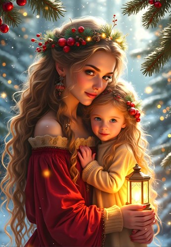Alipson Puzzle Christmas jigsaw mother daughter 1000 pieces