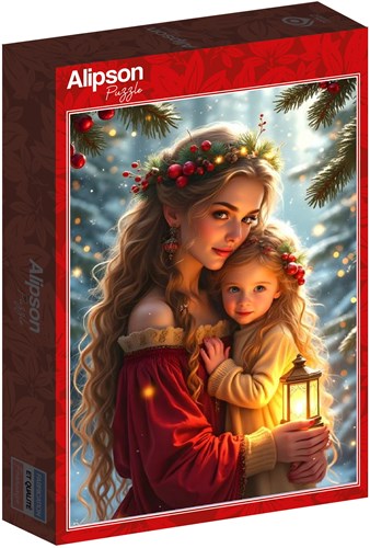Alipson Puzzle Christmas jigsaw mother daughter 1000 pieces-2