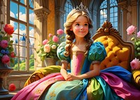 Alipson Puzzle jigsaw The Princess on her Throne - 500 pieces cardboard