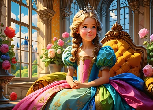 Alipson Puzzle jigsaw The Princess on her Throne - 500 pieces cardboard