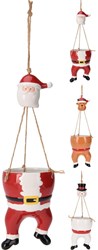 Home & Styling hanging flower pot Christmas plastic red 57cm decoration