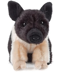 Living Nature plush pig black and pink cuddly piglet 20 cm