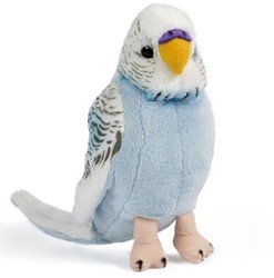 Living Nature cuddly toy Blue Budgerigar with Sound