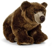 Living Nature plush brown bear large 45cm stuffed animal toy