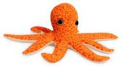 Living Nature plush Octopus Slap Band - Multicolor cuddle bracelet 12cm