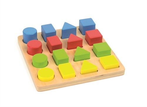 Andreu Toys ANDREU - 4 geo shapes puzzle (16+1 pieces)-2