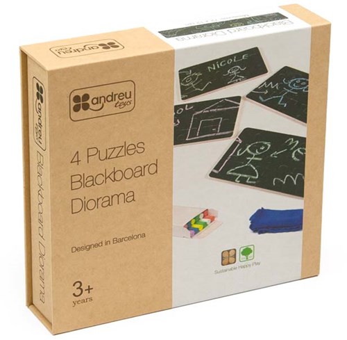 Andreu Toys puzzle educational toy chalkboard 4 pieces cardboard