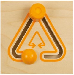 Andreu Toys educational sliding game geometric shapes cardboard