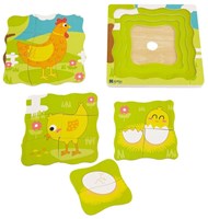 Andreu Toys puzzle - educational toy chicken egg cardboard