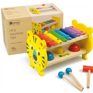 Andreu Toys wooden toy xylophone tiger educational game music-2