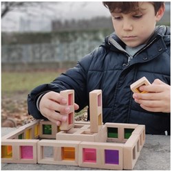 Andreu Toys domino game transparent educational cardboard multicolor