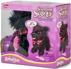 Tobar walking dog toy Scurrying Scotty with sound and brush