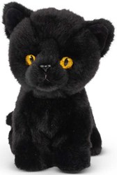Tobar plush cat black - realistic stuffed animal toy