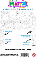 Matta dinosaur coloring placemat silicone for Ikea Antilop high chair-2