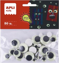 APLI Kids craft eyes glow in the dark - 50 pieces creative toy