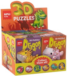 APLI Kids 3D Dragon Puzzle Set - Educational Toy 6 Pieces
