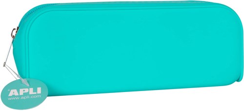 APLI Kids pencil case silicone pastel green flexible and water-resistant