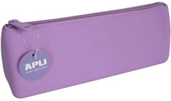 APLI Kids pencil case silicone Soft Nordic lilac waterproof flexible