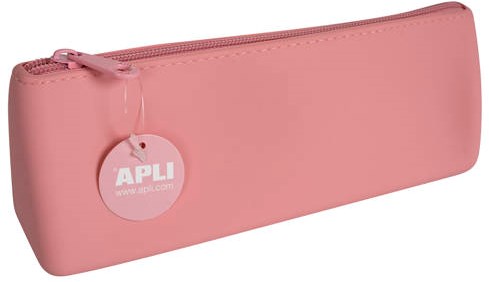 APLI Kids pencil case silicone Soft Nordic pink waterproof flexible