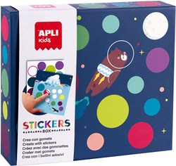APLI Kids APLI - Fly to the moon sticker box (with 8 cards and etc.)