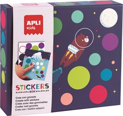 APLI Kids APLI - Fly to the moon sticker box (with 8 cards and etc.)