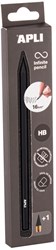 APLI Kids pencil black endless writing durable