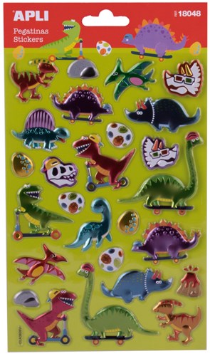 APLI Kids stickers dinosaur metallic - creative craft stickers