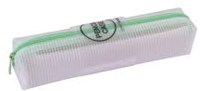 APLI Kids pencil case pastel green - sturdy transparent zipperbag