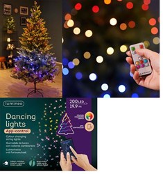Lumineo Christmas lights LED App-control 200 LED multicolor outdoor