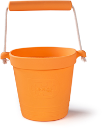 BigJigs silicone toy bucket - apricot orange beach