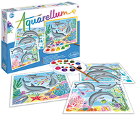 Sentosphère watercolor painting dolphins creative set for kids