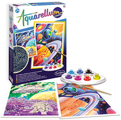 Sentosphère aquarellum glow in the dark painting cosmos set for kids