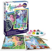 Sentosphère Aquarellum glow in the dark unicorn painting set for kids
