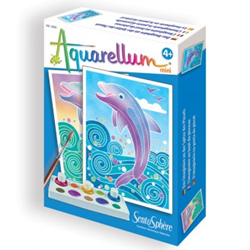 Sentosphère watercolour painting mini dolphins creative craft kit