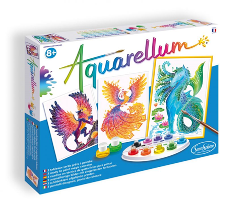 Sentosphère watercolor painting mystical creatures craft set kids