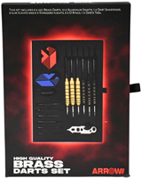 Arrow180 Brass Darts Set - 22g dart set with accessories