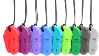 ARK Therapeutic chew necklace sensory toy T-Rex lavender XXT Stevige, brede kauwketting in T-Rex-vorm, geliefd bij dinofans, voor kinderen en volwassenen.-2