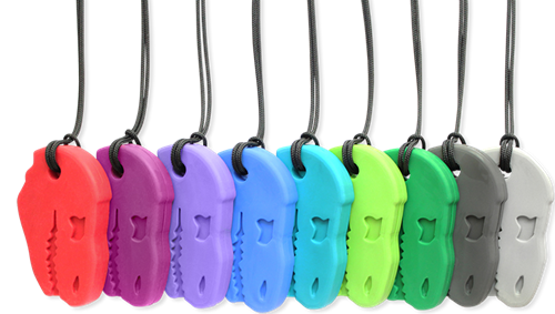 ARK Therapeutic chew necklace sensory toy T-Rex lavender XXT Stevige, brede kauwketting in T-Rex-vorm, geliefd bij dinofans, voor kinderen en volwassenen.-2