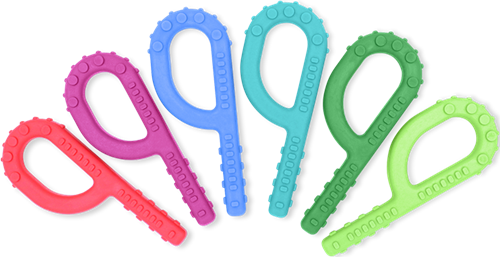 ARK Therapeutic chew toy sensory chewing toy XT medium teal Grabber-kauwtool met 3 texturen, ook geschikt voor eettherapie en sensorische opbouw.-2