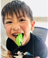 ARK Therapeutic chew necklace T-Rex sensory toy dark blue Stevige, brede kauwketting in T-Rex-vorm, geliefd bij dinofans, voor kinderen en volwassenen.-3