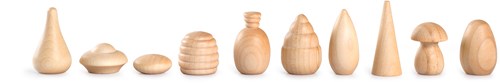 Grapat Mandala wooden toy set - natural wood - open-ended play